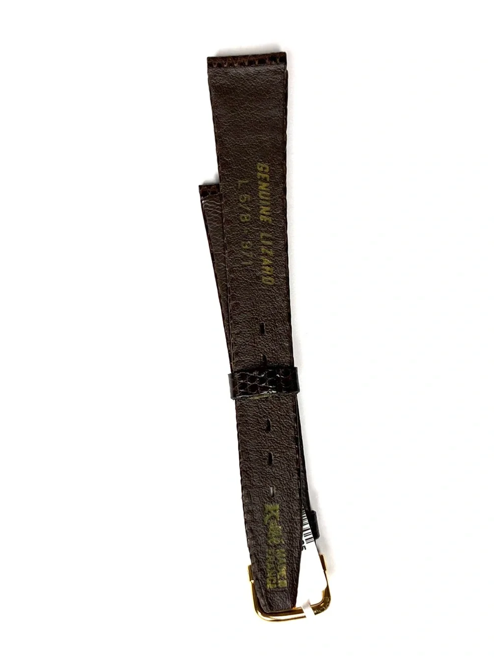 Vintage NOS Genuine Lizard Leather Watch Strap - Dark Br 16mm (5/8